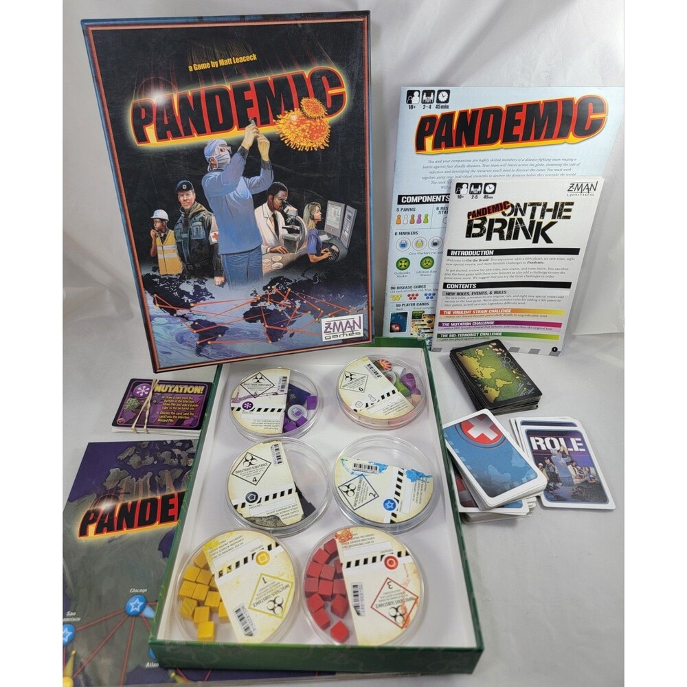 Pandemic Board Game & On The Brink Expansion In One Box Z-Man